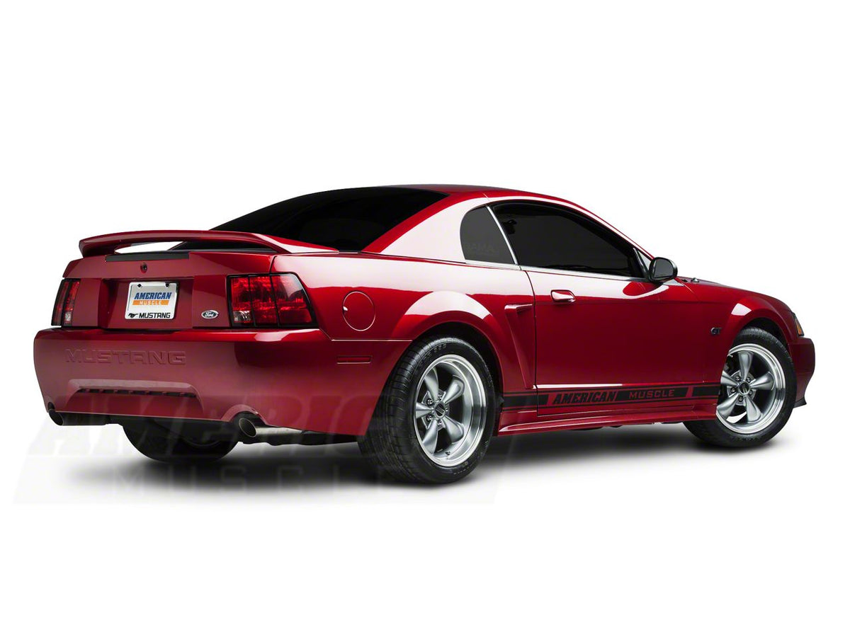 SpeedForm License Plate Frame; Black Pony with Black Mustang Lettering (Universal; Some Adaptation May Be Required)
