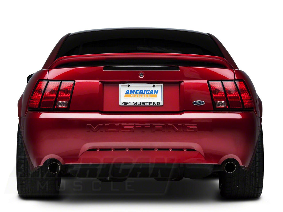 SpeedForm License Plate Frame; Black Pony with Black Mustang Lettering (Universal; Some Adaptation May Be Required)