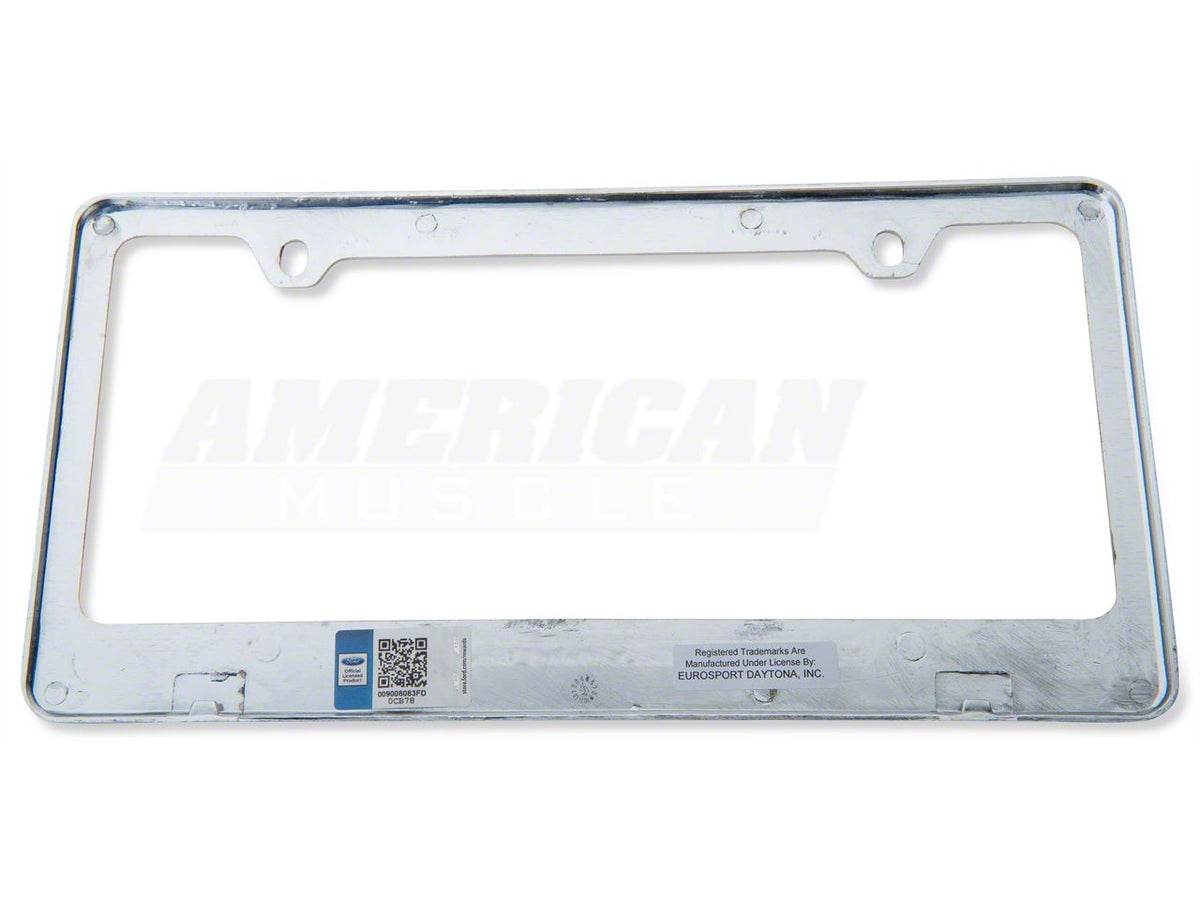 SpeedForm License Plate Frame; Black Pony with Mustang GT Lettering (Universal; Some Adaptation May Be Required)