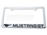 SpeedForm License Plate Frame; Black Pony with Mustang GT Lettering (Universal; Some Adaptation May Be Required)
