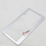 2PC Chrome Steel License Plate Frame + Screw Cap Car Truck Van SUV