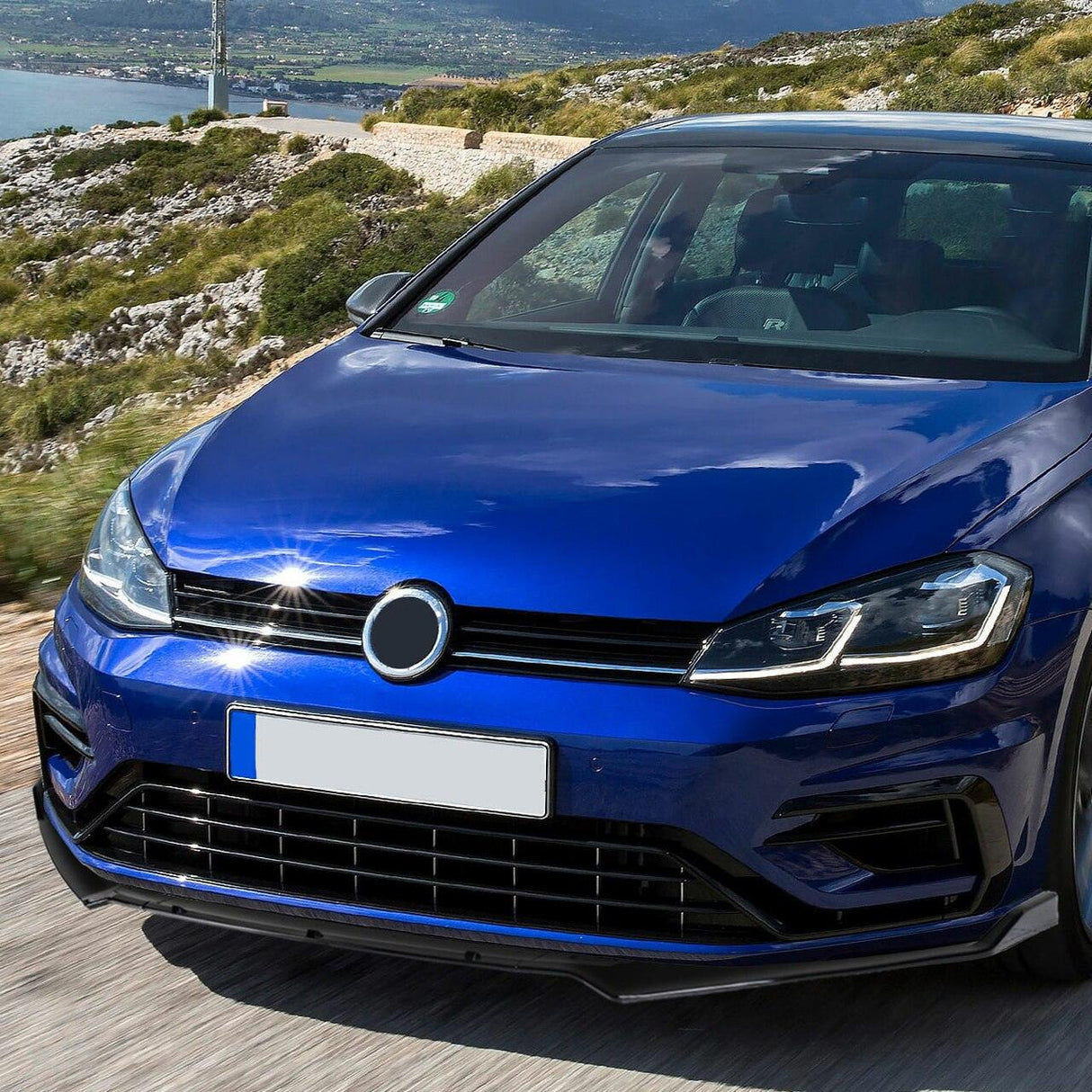 Spec-D Front Bumper Lip VW Golf GTI/R/R-Line MK7 (2014-2020) Black