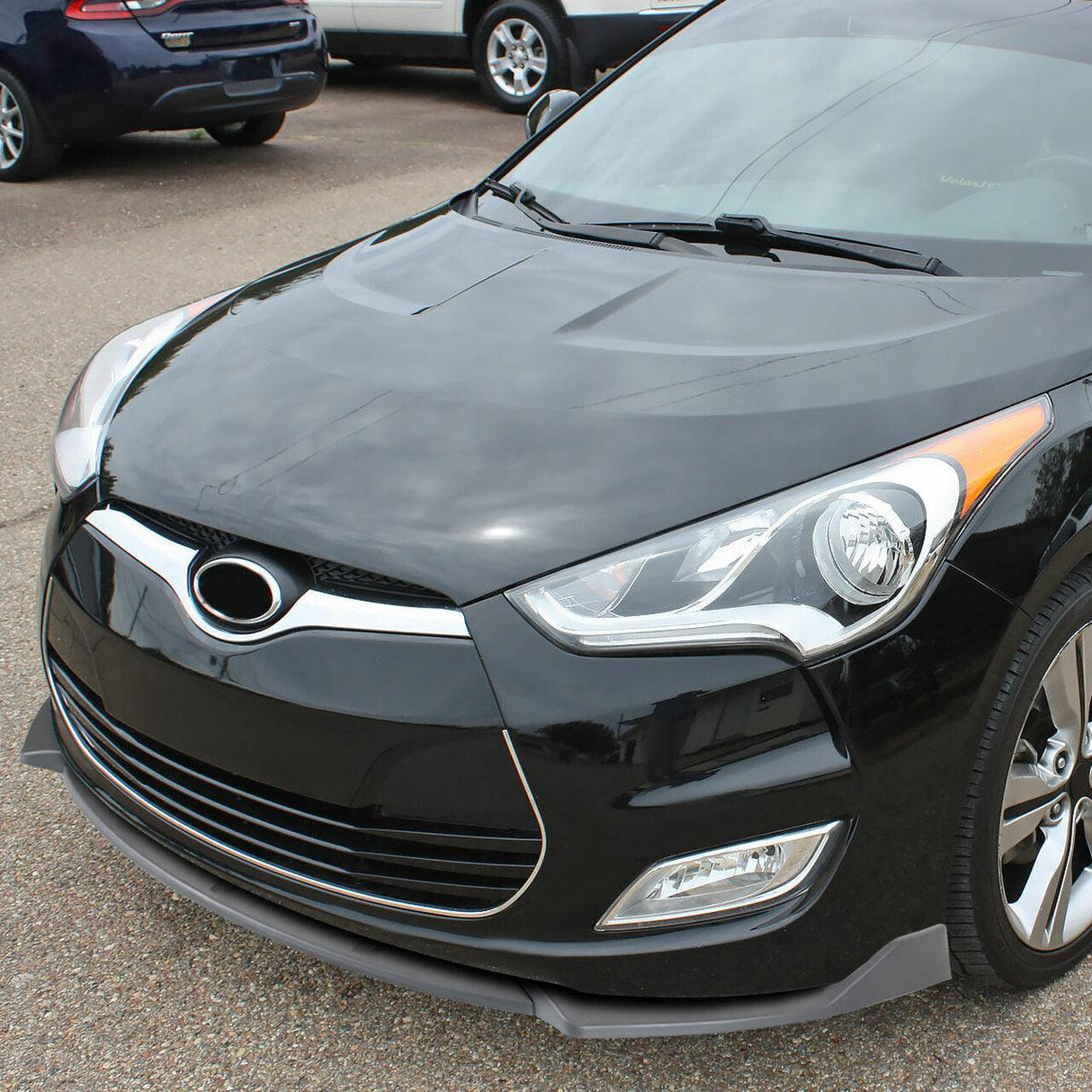 Spec-D Front Bumper Lip Hyundai Veloster Non Turbo (12-17) Turbo (13-17) Black