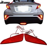 2018-2022 Toyota CHR Red Lens Rear Reflectors Lights Tail Lights
