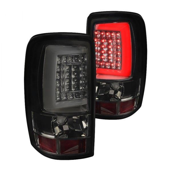 Spec-D Tail Lights Chevy Tahoe / Suburban (2000-2006) LED C-Bar - Black / Smoke / Red