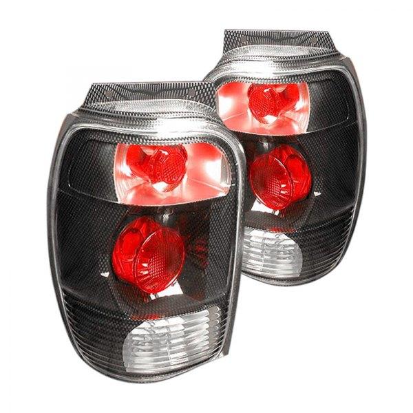 Spec-D Tail Lights Ford Expedition (1998-2001) [Altezza Style] Carbon Fiber / Chrome / Black Housing