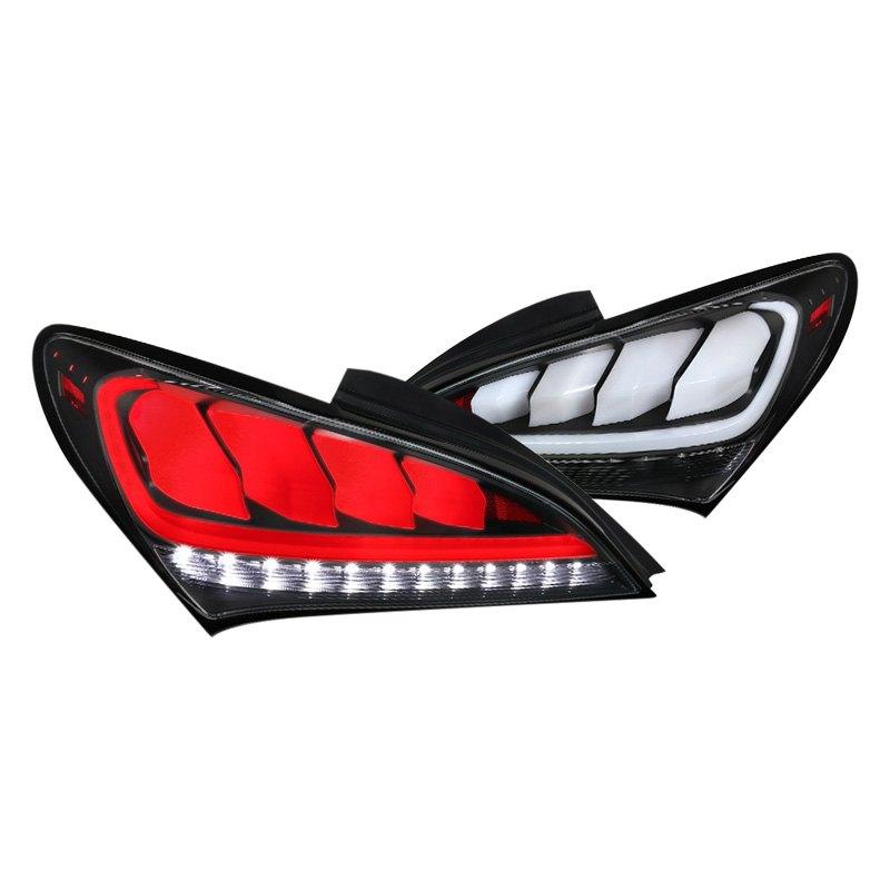 Hyundai Genesis Coupe Sequential Turn Signal - Black / Red / Smoke Tail Lights (2010-2016) - K2 Industries