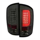 Spec-D LED Tail Lights Dodge Ram (02-06) LED C Light Bar - Black / Chrome / Red