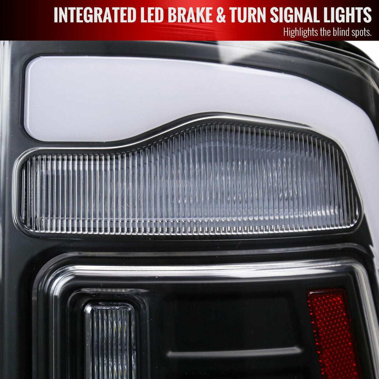 Spec-D Full LED Tail Lights Ram 1500 (09-18) 2500 3500 (10-18) w/ LED Light Bar - Black