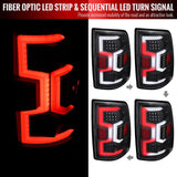 Spec-D Tail Lights Ram 2500 3500 (19-22) Sequential w/ LED Light Bar - Black / Tinted