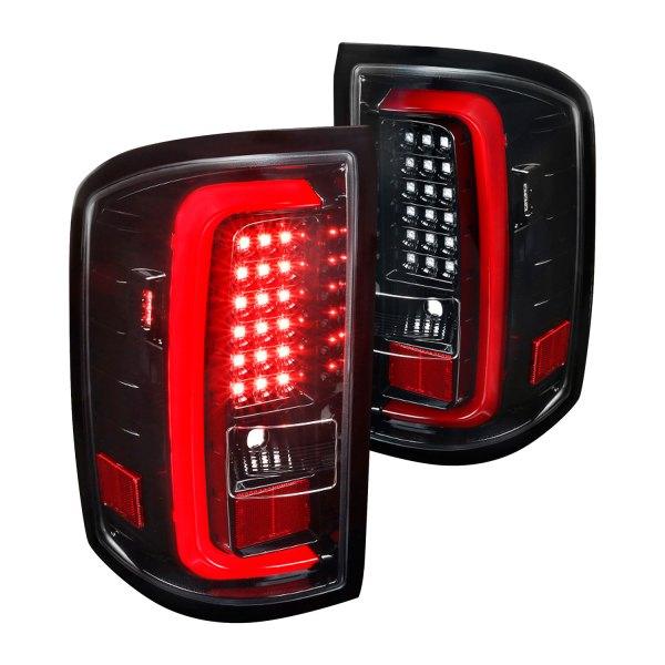 Spec-D LED Tail Lights GMC Sierra (2014-2018) C-BAR - Black / Clear / Smoked / Tinted / Red
