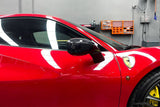 2015-2020 Ferrari Carbon Fiber Mirror House with Base Replacement Carbonado (OE) | Fits: F8, 488, Pista