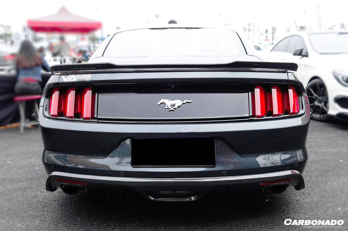 2015-2017 Ford Mustang Rsh Style Carbon Fiber Rear Lip
