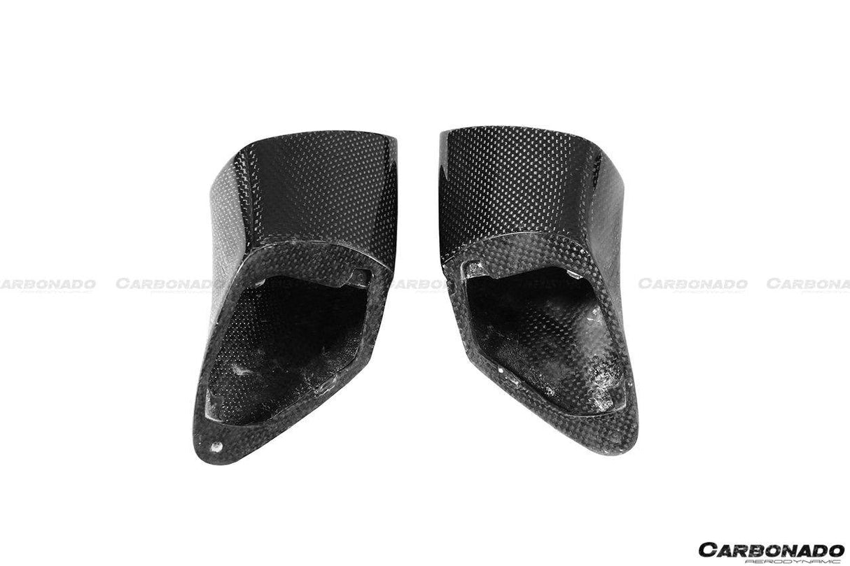 2015-2020 Ferrari Carbon Fiber Mirror House with Base Replacement Carbonado (OE) | Fits: F8, 488, Pista