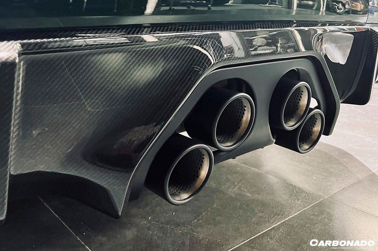 2021-UP BMW M4 G82    G83 MP Style Carbon Fiber Middle Rear Lip with Caps