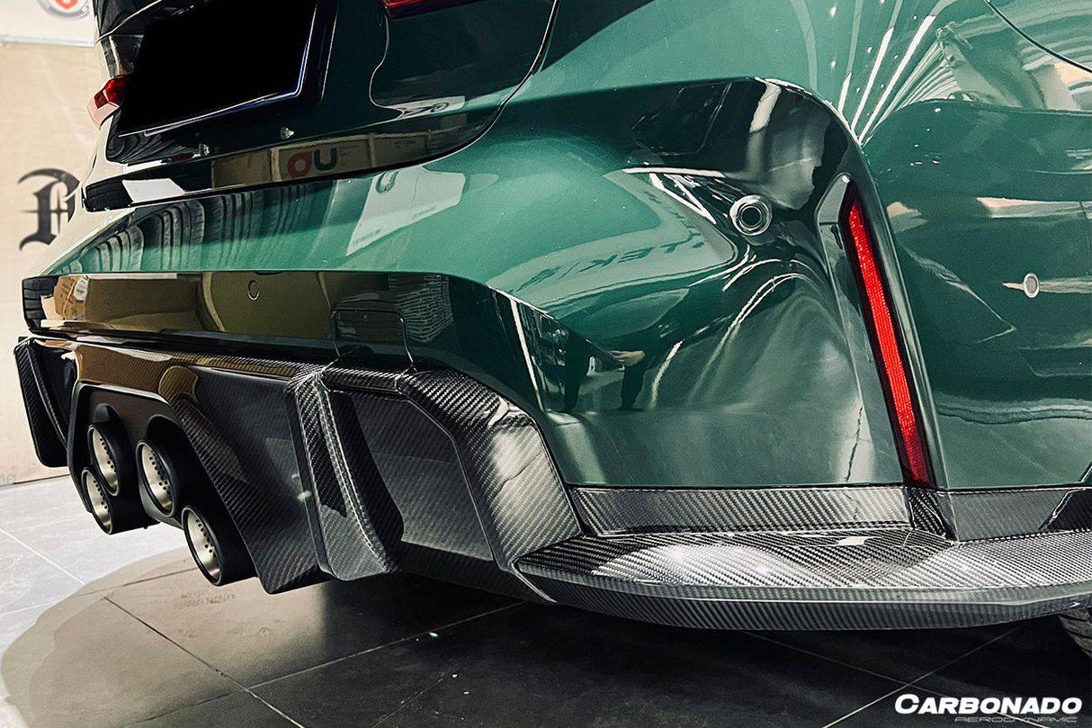 2021-UP BMW M4 G82    G83 MP Style Carbon Fiber Middle Rear Lip with Caps
