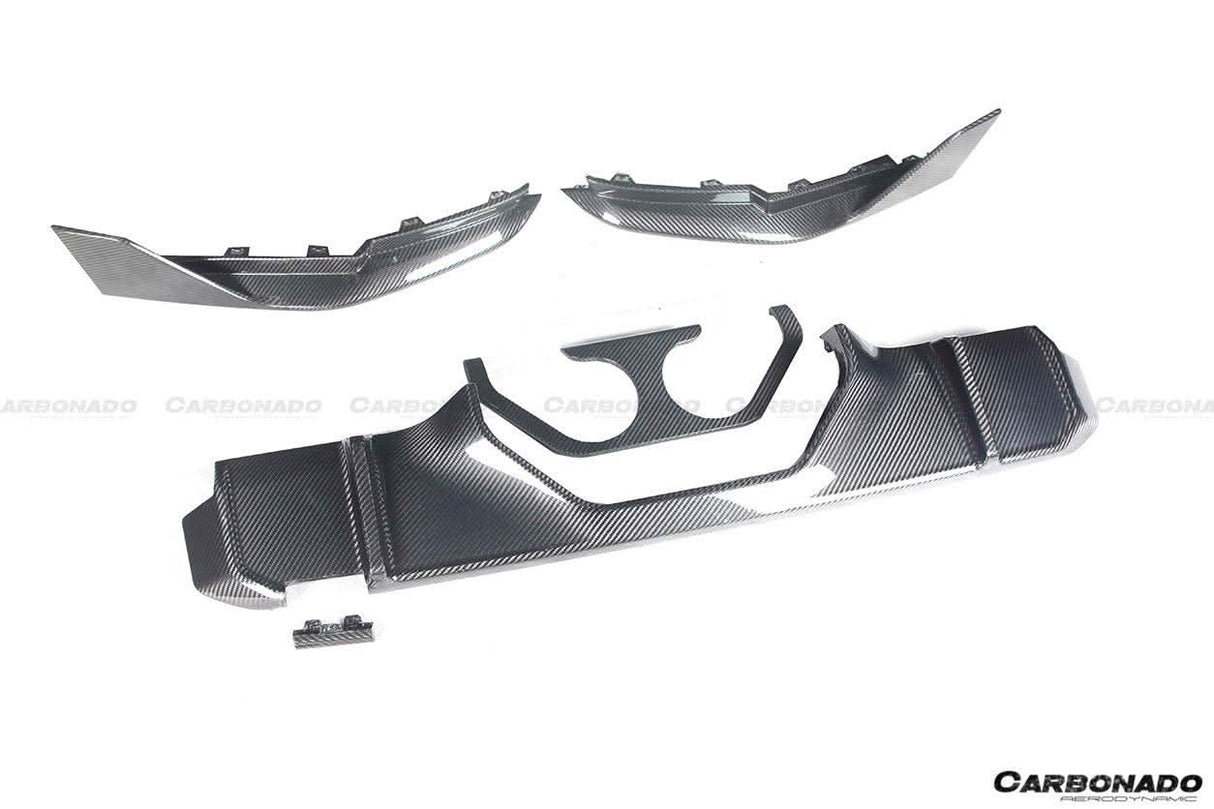 2021-UP BMW M4 G82    G83 MP Style Carbon Fiber Middle Rear Lip with Caps