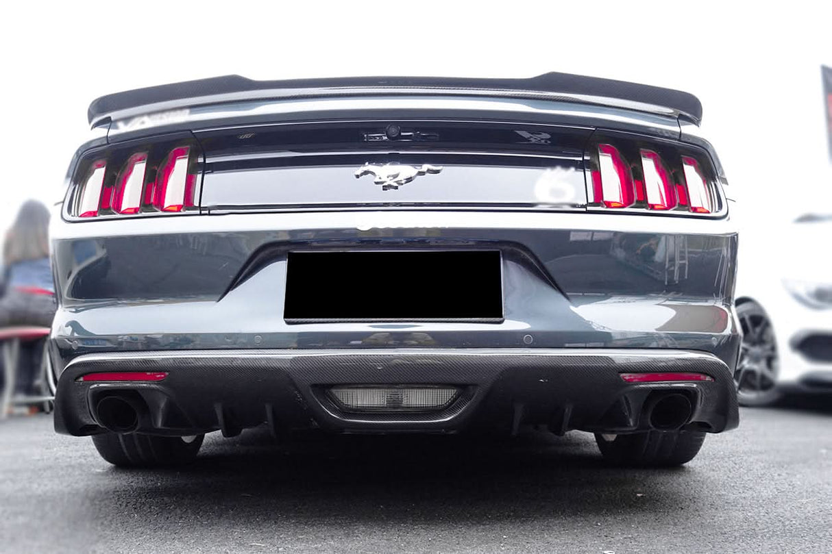 2015-2017 Ford Mustang Rsh Style Carbon Fiber Rear Diffuser Lip