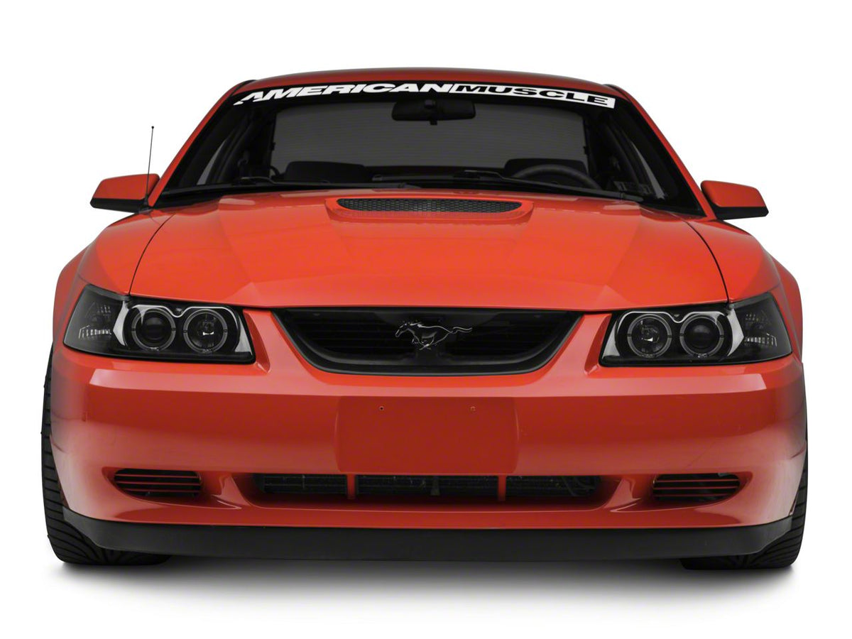 SpeedForm Mach 1 Grille Delete Kit with Pony Emblem; Black (99-04 Mustang GT, V6)