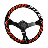 Have Faith 3:16 350MM Steering Wheel + Hub Adapter Kit For Subaru Impreza WRX