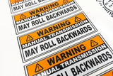 Manual Transmission May Roll Back Warning Sticker 6.5"  - Universal