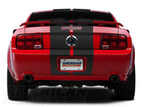 SEC10 GT500 Style Stripes; Matte Black; 10-Inch (05-14 Mustang)