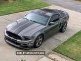 SEC10 GT500 Style Stripes; Matte Black; 10-Inch (05-14 Mustang)