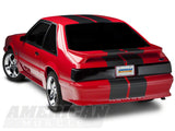 SEC10 GT500 Style Stripes; Matte Black; 10-Inch (79-93 Mustang)