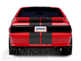 SEC10 GT500 Style Stripes; Matte Black; 10-Inch (79-93 Mustang)