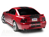 SEC10 GT500 Style Stripes; Matte Black; 10-Inch (94-04 Mustang)