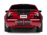 SEC10 GT500 Style Stripes; Matte Black; 10-Inch (94-04 Mustang)