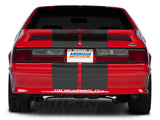 SEC10 Lemans Stripes; Matte Black; 12-Inch (79-93 Mustang)