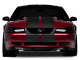 SEC10 Lemans Stripes; Matte Black; 12-Inch (94-04 Mustang)