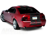 SEC10 Lemans Stripes; Matte Black; 12-Inch (94-04 Mustang)