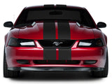SEC10 Lemans Stripes; Matte Black; 8-Inch (94-04 Mustang)