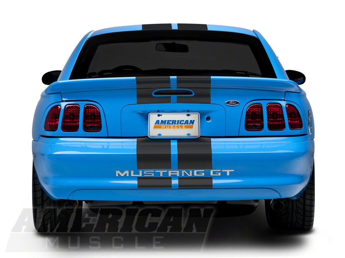 SEC10 Lemans Stripes; Matte Black; 8-Inch (94-04 Mustang)