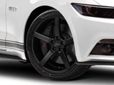 Staggered MMD 551C Matte Black 4-Wheel Kit; 20x8.5/20x10; 35mm Offset (15-23 Mustang GT, EcoBoost, V6)