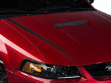 SEC10 Hood Accent Decal; Matte Black (99-04 Mustang GT; 99-02 Mustang V6)