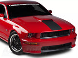 SEC10 Hood Stripe; Matte Black (05-09 Mustang GT, V6)