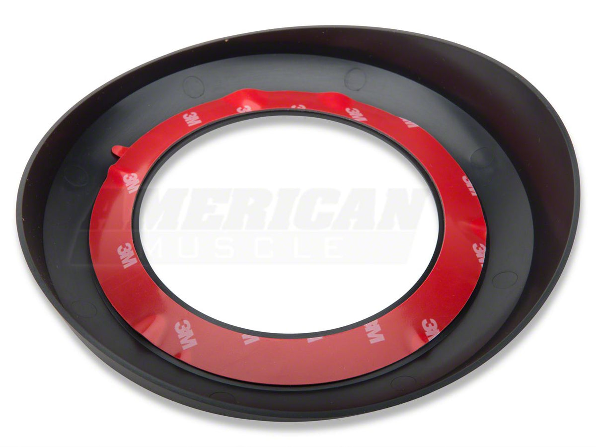 MMD Trunk Emblem Surround; Matte Black (10-12 Mustang)