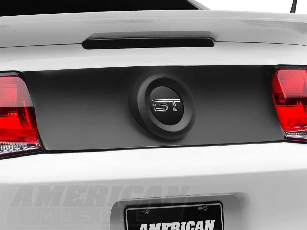 MMD Trunk Emblem Surround; Matte Black (10-12 Mustang)