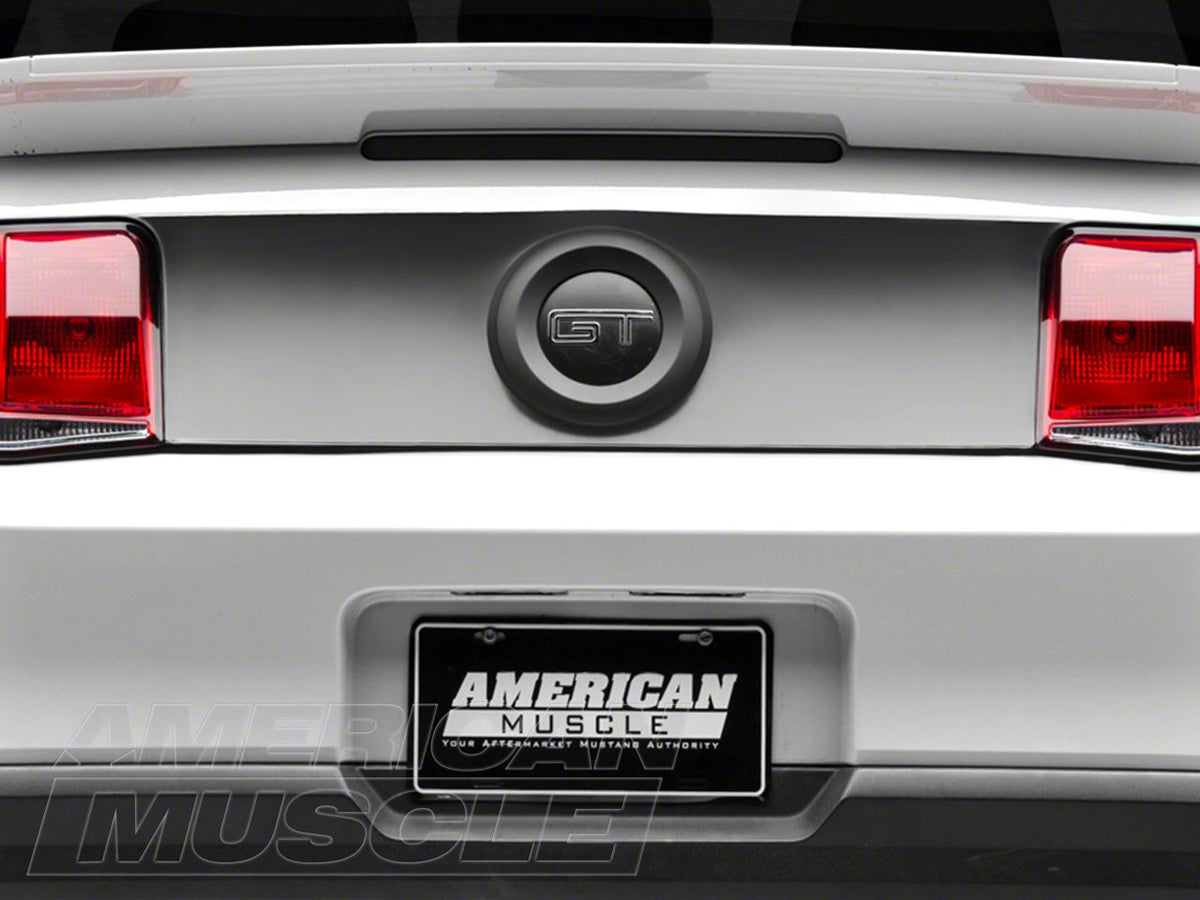 MMD Trunk Emblem Surround; Matte Black (10-12 Mustang)