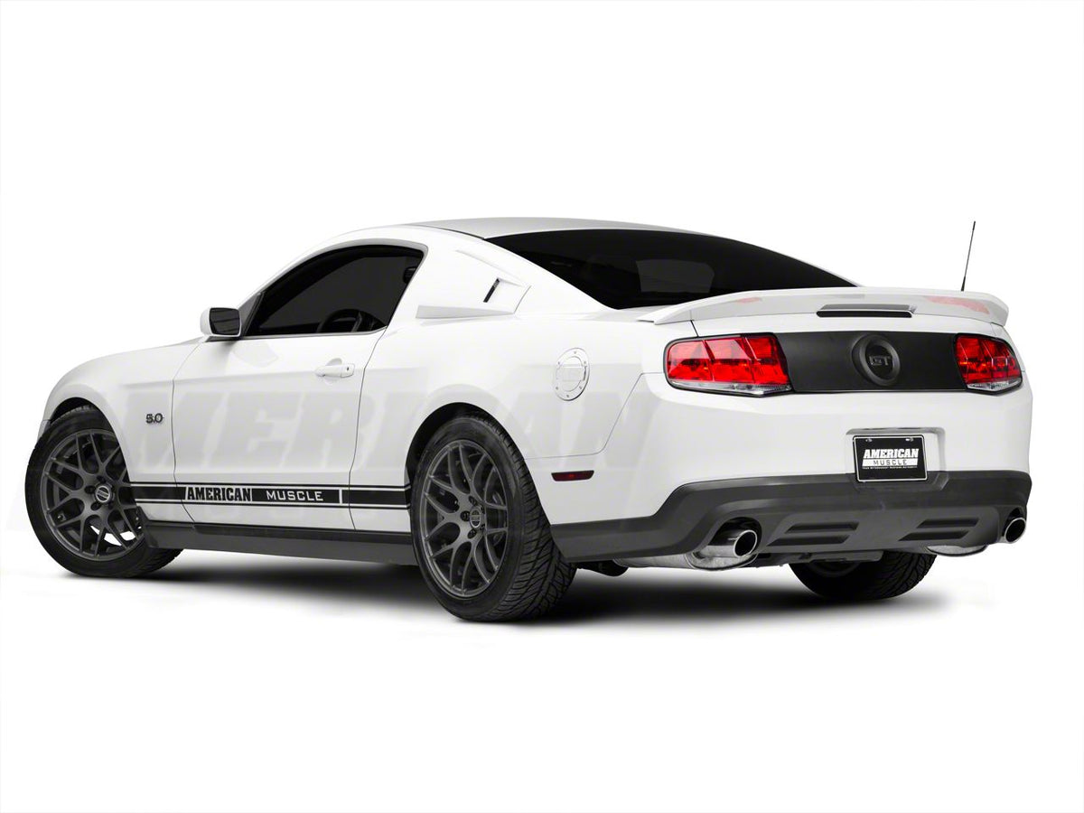MMD Trunk Emblem Surround; Matte Black (10-12 Mustang)