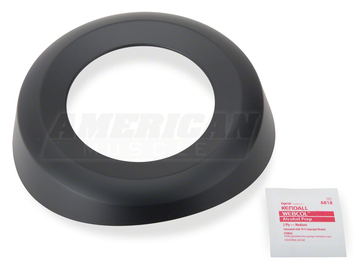 MMD Trunk Emblem Surround; Matte Black (10-12 Mustang)