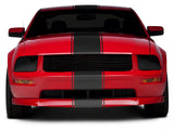 SEC10 Super Snake Style Stripes; Matte Black (05-14 Mustang)