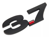 Speedform 3.7l V6 Fender Emblem; Matte Black (Universal; Some Adaptation May Be Required)