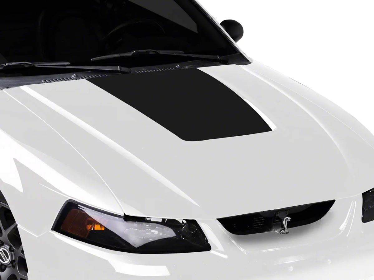 SEC10 Hood Decal; Matte Black (99-01 Mustang Cobra; 03-04 Mustang V6)