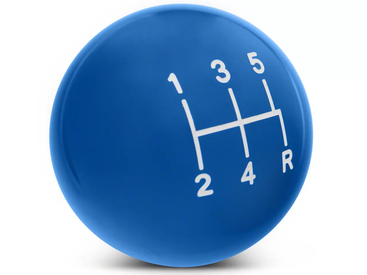 Speedform Modern Billet Retro Style 5-Speed Shift Knob; Blue (05-10 Mustang Gt, V6)
