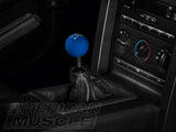 Speedform Modern Billet Retro Style 5-Speed Shift Knob; Blue (05-10 Mustang Gt, V6)
