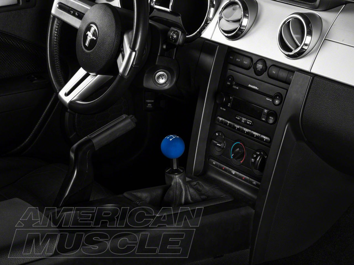 Speedform Modern Billet Retro Style 5-Speed Shift Knob; Blue (05-10 Mustang Gt, V6)